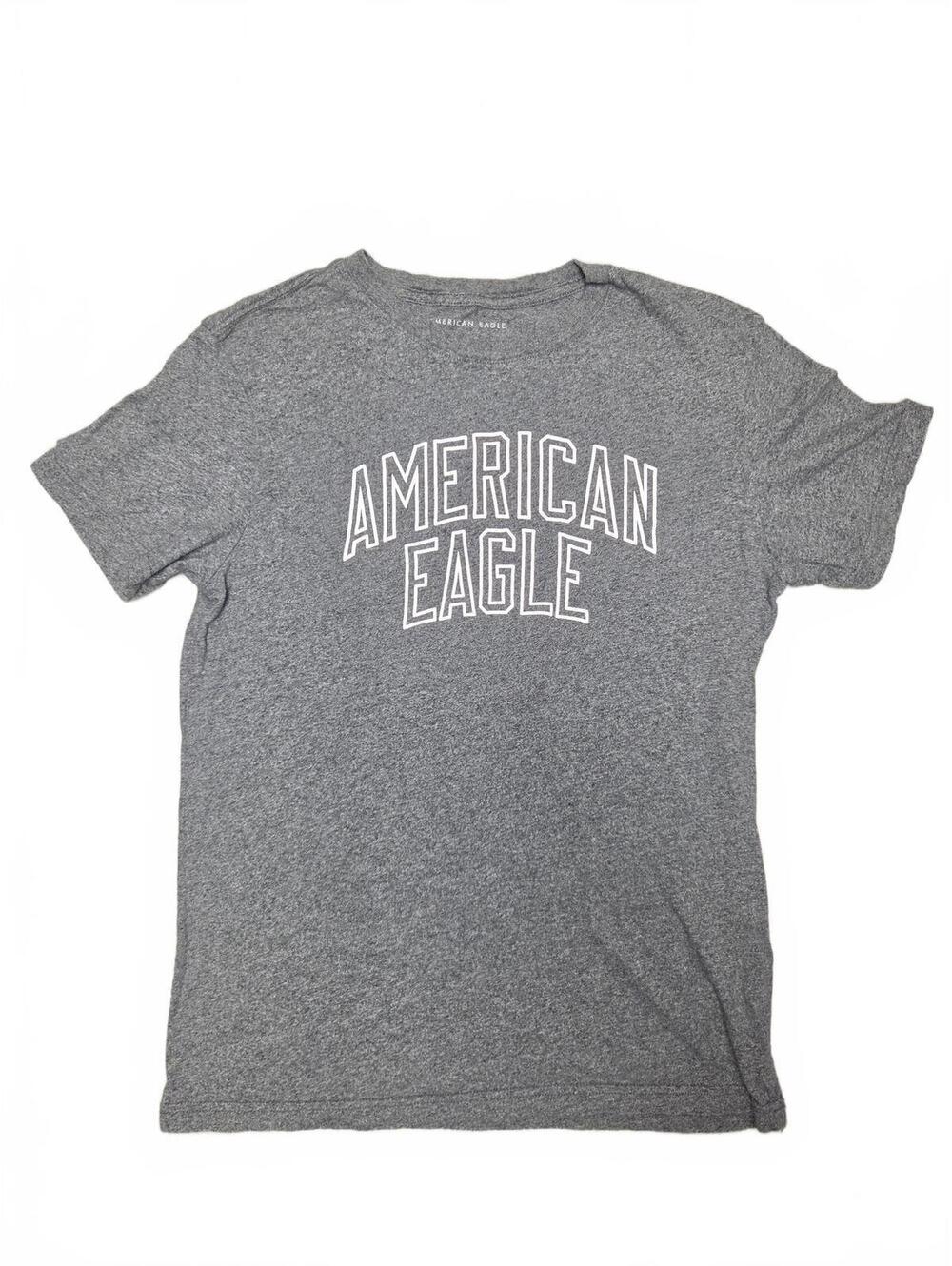 American Eagle Heather Grey Standard Fit Graphic T-Shirt Womens Size S